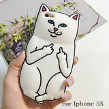 New Hot Pocket White Cat Soft Silicon Phone Back Cover