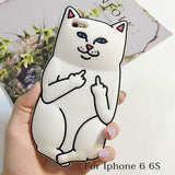 New Hot Pocket White Cat Soft Silicon Phone Back Cover