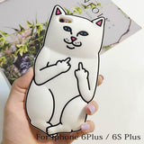 New Hot Pocket White Cat Soft Silicon Phone Back Cover