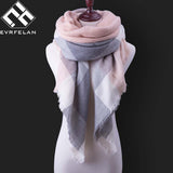 Za Fashion Winter Scarf For Women Scarf Cashmere Warm Plaid Pashmina Scarf Luxury Brand Blanket Wraps Female Scarves And Shawls