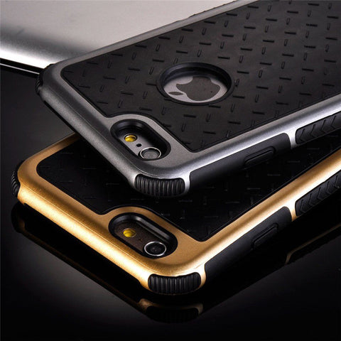 Ultra Thin Shockproof Rubber PC Gel TPU Hybrid iPhone Cover