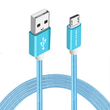 VOXLINK 1m/2m/3m Nylon Braided Micro USB Cable Charging Sync Data USB Cable For iphone 7 6 6s Plus 5s ipad mini Samsung HTC LG