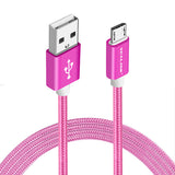 VOXLINK 1m/2m/3m Nylon Braided Micro USB Cable Charging Sync Data USB Cable For iphone 7 6 6s Plus 5s ipad mini Samsung HTC LG