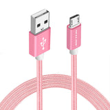 VOXLINK 1m/2m/3m Nylon Braided Micro USB Cable Charging Sync Data USB Cable For iphone 7 6 6s Plus 5s ipad mini Samsung HTC LG