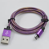 25cm/1M/2M/3M Micro USB Cable Charger Data Sync Nylon USB Cable For Android Smart Phone for tablet PC