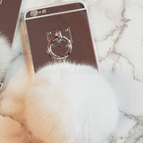 Silver Luxury Metal Rope Mirror Tassel iPhone Cover