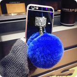 Silver Luxury Metal Rope Mirror Tassel iPhone Cover