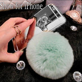 Silver Luxury Metal Rope Mirror Tassel iPhone Cover