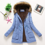 Winter Coat Women 2017 New Parka Casual Outwear Military Hooded Thickening Cotton Coat Winter Jacket Fur Coats Women Clothes D21