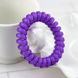 Fashion Cute Candy Color Hair Jewelry Headbands Telephone Line Hair Rope for Women Hair Band