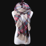 Za Fashion Winter Scarf For Women Scarf Cashmere Warm Plaid Pashmina Scarf Luxury Brand Blanket Wraps Female Scarves And Shawls