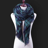 Za Fashion Winter Scarf For Women Scarf Cashmere Warm Plaid Pashmina Scarf Luxury Brand Blanket Wraps Female Scarves And Shawls