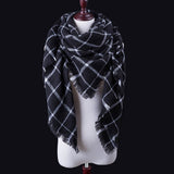 Za Fashion Winter Scarf For Women Scarf Cashmere Warm Plaid Pashmina Scarf Luxury Brand Blanket Wraps Female Scarves And Shawls