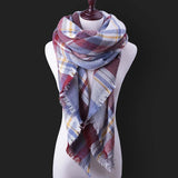 Za Fashion Winter Scarf For Women Scarf Cashmere Warm Plaid Pashmina Scarf Luxury Brand Blanket Wraps Female Scarves And Shawls