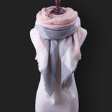 Za Fashion Winter Scarf For Women Scarf Cashmere Warm Plaid Pashmina Scarf Luxury Brand Blanket Wraps Female Scarves And Shawls