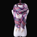 Za Fashion Winter Scarf For Women Scarf Cashmere Warm Plaid Pashmina Scarf Luxury Brand Blanket Wraps Female Scarves And Shawls