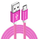 VOXLINK Micro USB Cables 0.5M 1M 2M 3M Metal Braided Cord Data Sync Wire Charger For Samsung Galaxy Xiaomi HTC Android phones