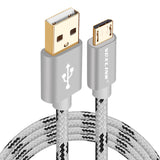 VOXLINK Micro USB Cables 0.5M 1M 2M 3M Metal Braided Cord Data Sync Wire Charger For Samsung Galaxy Xiaomi HTC Android phones