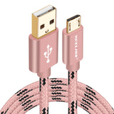 VOXLINK Micro USB Cables 0.5M 1M 2M 3M Metal Braided Cord Data Sync Wire Charger For Samsung Galaxy Xiaomi HTC Android phones