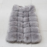 2016 Arrival Winter Women Coat  Faux Fox Fur Vest Femme Fur Vests High-Grade Pocket Women's Jacket Long Vest Plus Size:XS-4XL