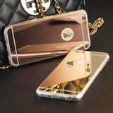 High Quality Fashion Deluxe Electroplating Mirror TPU Clear Soft Phone Cover