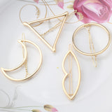 2016 New Brand Hairpins Triangle Moon Hair Pin Jewelry Lip Round Hair Clip For Women Barrettes Head Accessories Bijoux De Tete